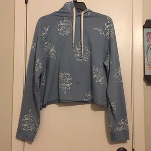 Cropped Triceratops Hoodie